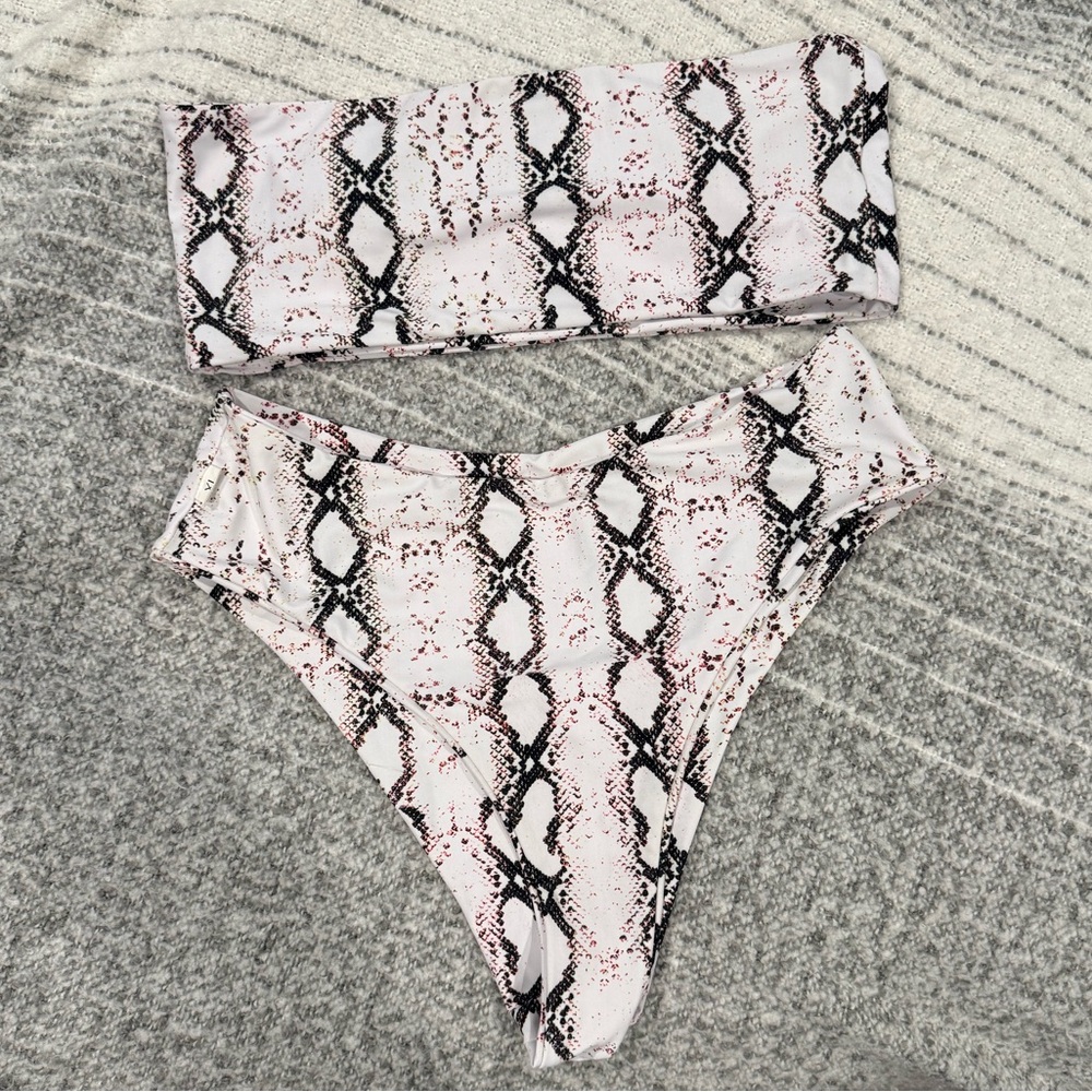 Snake Print Bikini Set